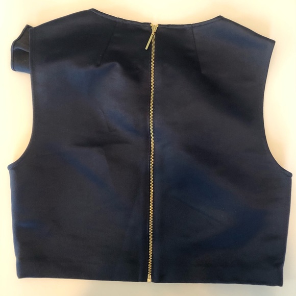 Erin Fetherston (Anthro) Dressy Navy Crop Top - Picture 5 of 9